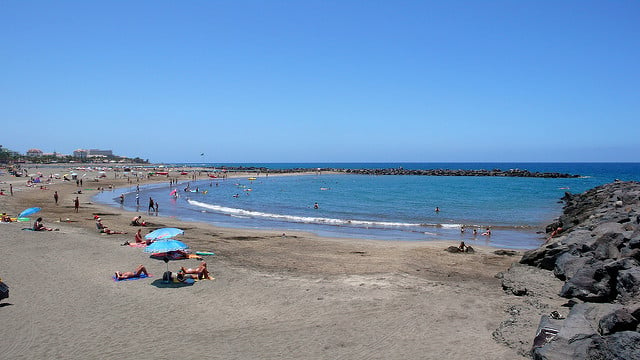 Pohľad na pláž na Tenerife