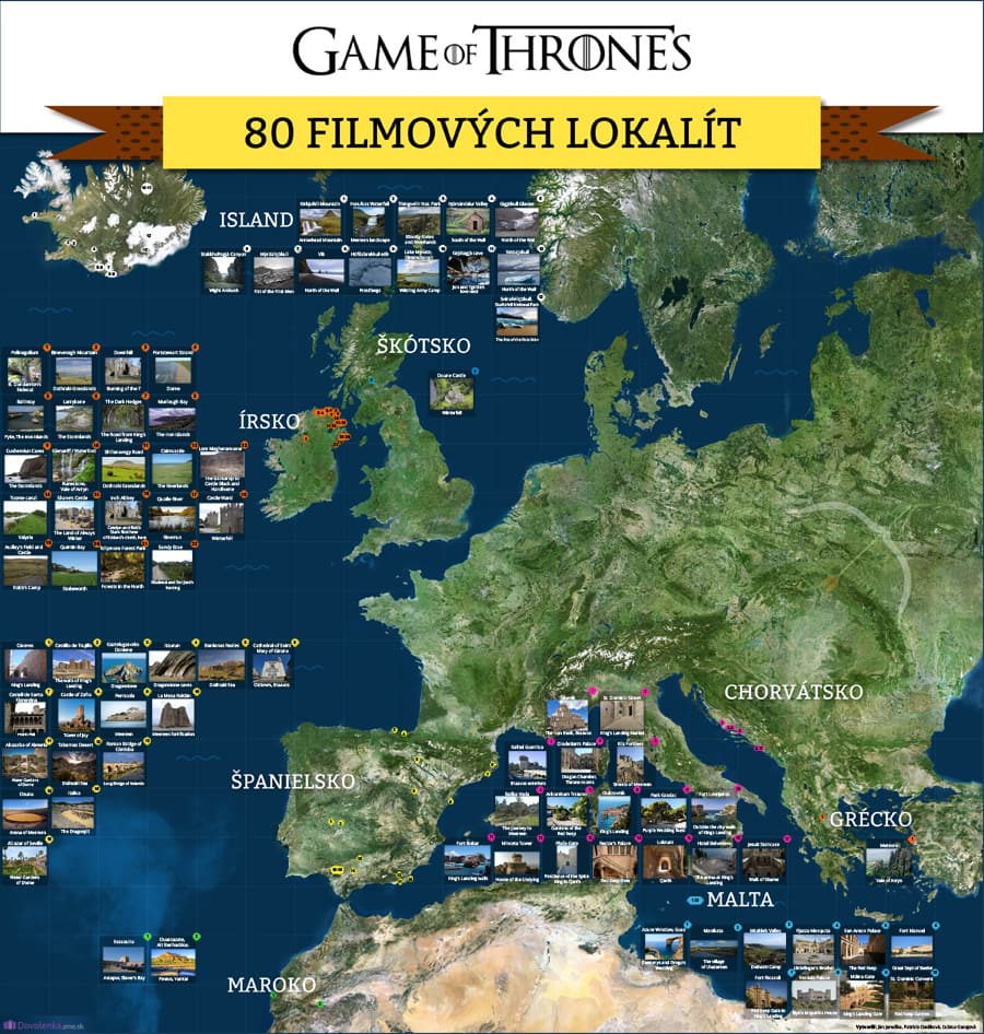 Game of Thrones (Hra o tróny) - filmové lokality natáčania