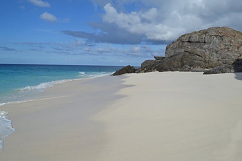 Pláž na ostrove Fregate Island