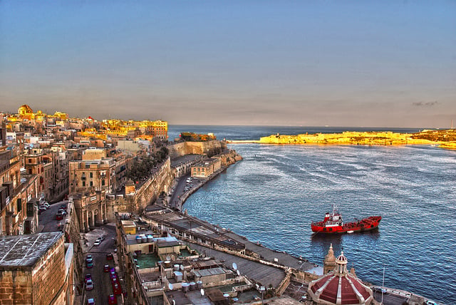 Pohľad na hlavné mesto Malty - Valletta