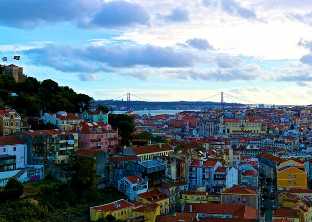 Pohľad na večerný Lisabon
