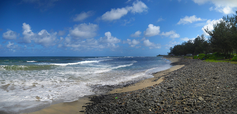 Oblasť pri Riviere des Galets Beach