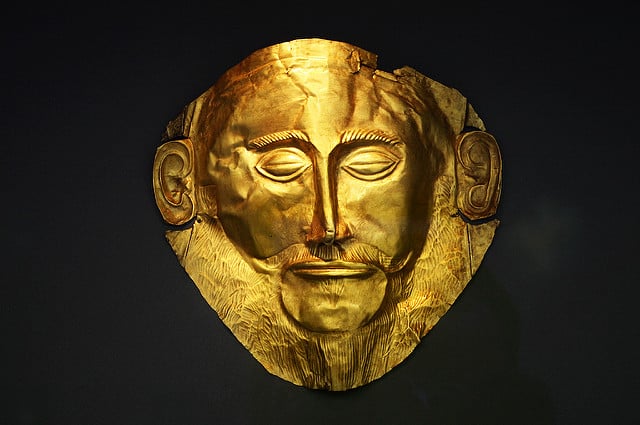 Agamemnonova posmrtná maska v Národnom archeologickom múzeu