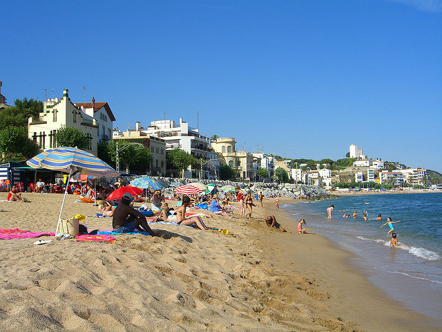 Pohľad na pláž Sant Pol De Mar