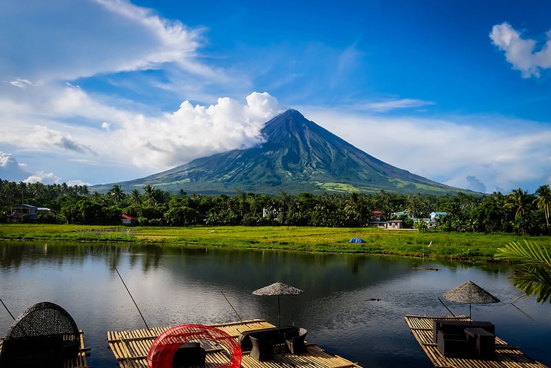 Sopka Mayon na ostrove Luzon