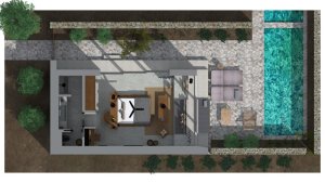 Tropical Open Plan Suite so zdieľaným bazénom