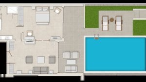 Deluxe One Bedroom Bungalow Suite s privátnym bazénom, sea view