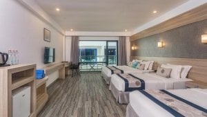 Quadruple Room with City View and Private Balcony