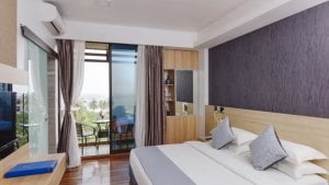Deluxe Double Room with Balcony & Island View