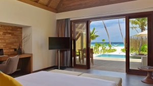 Pool Beach Villa Sunset