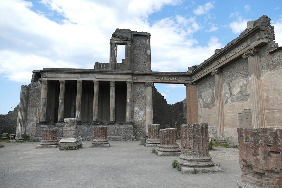 Pozostatky starovekého mesta Pompeje