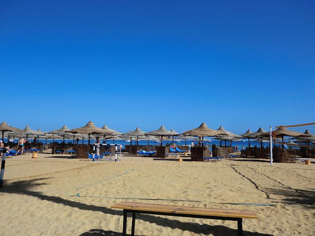 Pláž pri hoteli Iberotel Makadi Beach