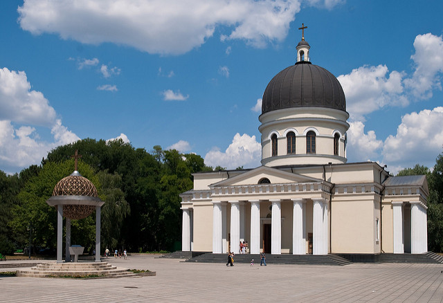 Pohľad na katedrálu v Kišiňove