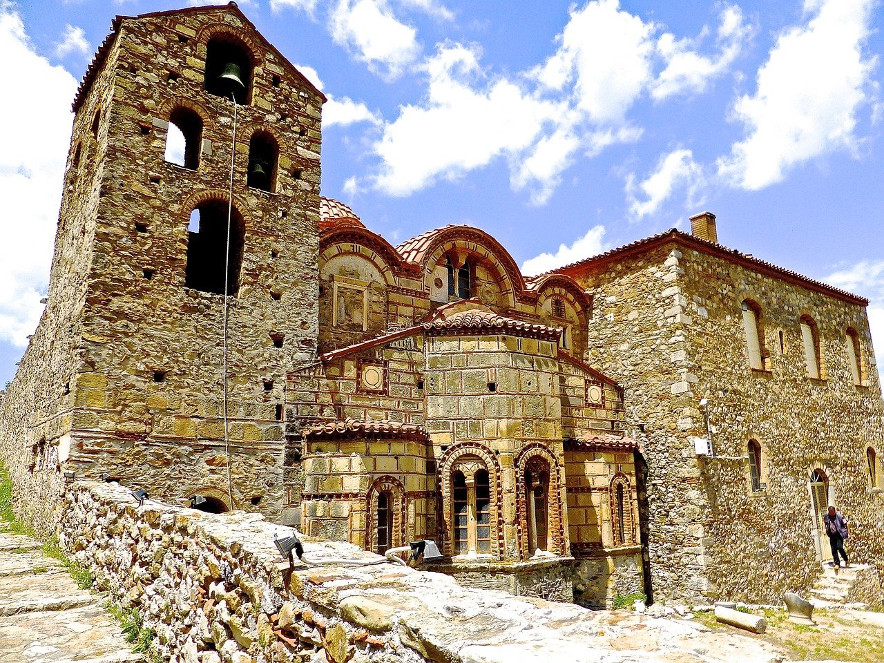 Byzantská architektúra v meste Mystras