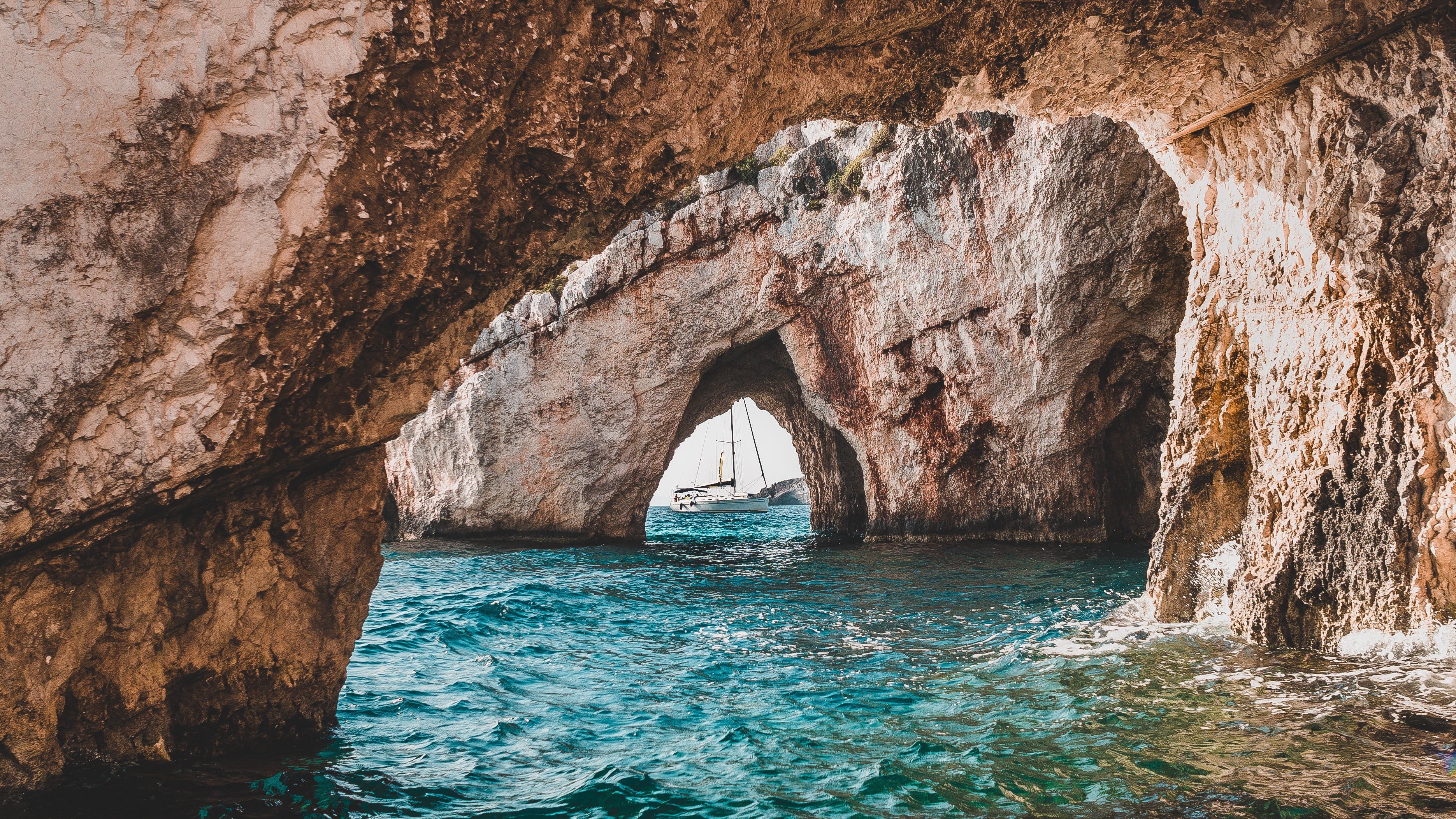 Modré jaskyne zakynthos grécko