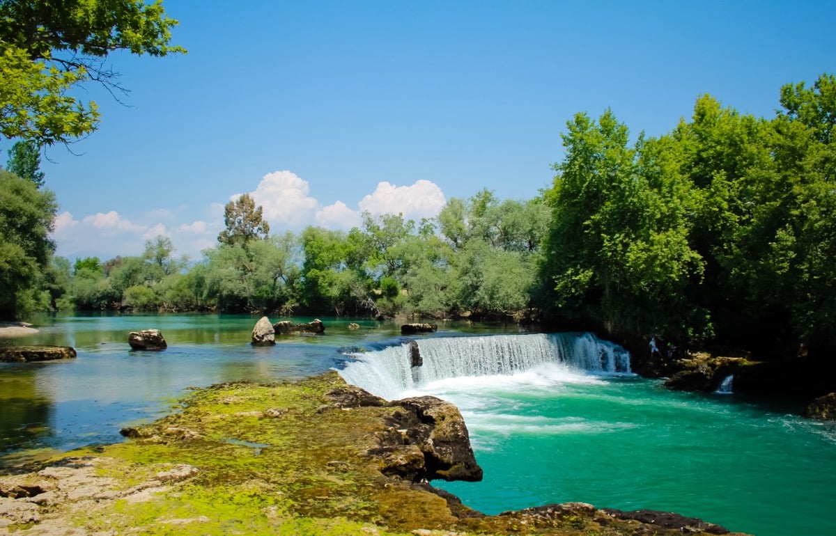 Vopodády na rieke Manavgat, Side, Turecko