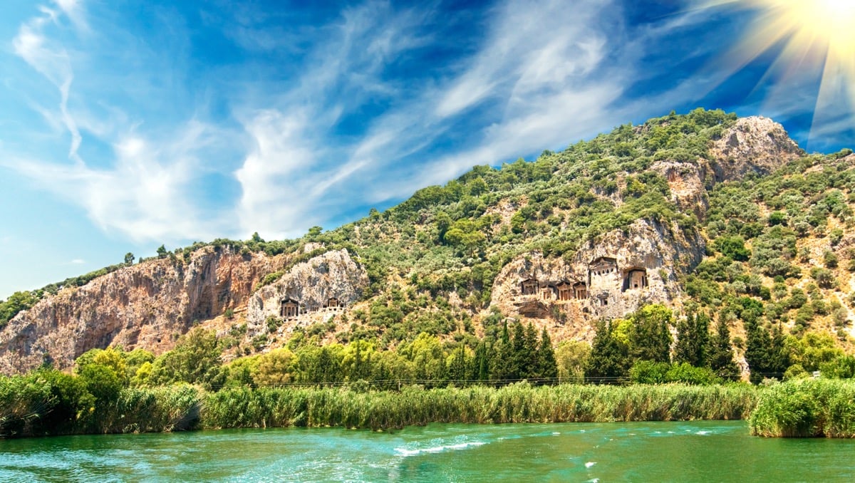 lýkijské skalné hrobky Dalyan