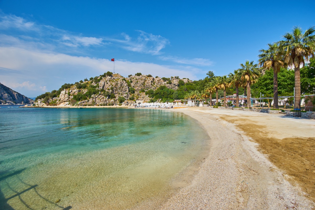 Kumlubük Beach, Marmaris, Turecko