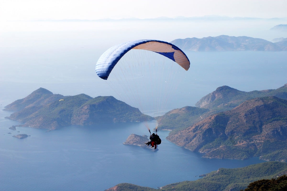 Paragliding z hory Babadağ, Turecko