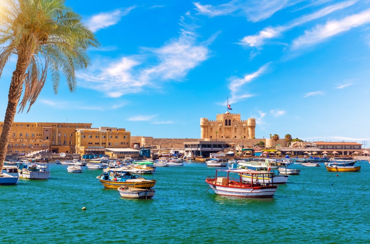 Pevnosť Qaitbay v Alexandrii, Egypt