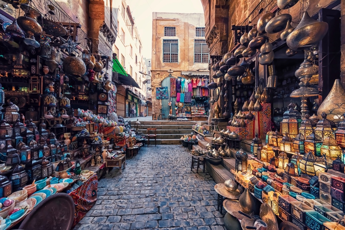 tradičný trh, Káhira, Egypt
