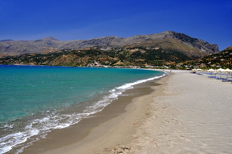 Jedna z najväčších pláží Kréty – Plakias