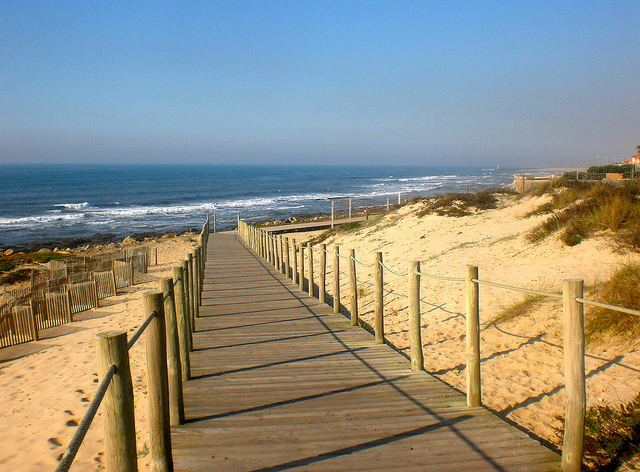 Krásna pláž s jemným pieskom Praia da Granja