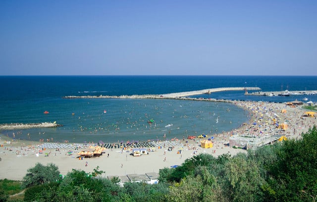 Rumunská pláž Plaja Modern, Constanta