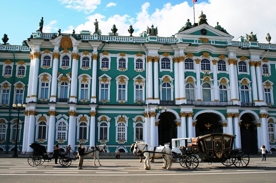 Zimný palác v Petrohrade z 18. storočia