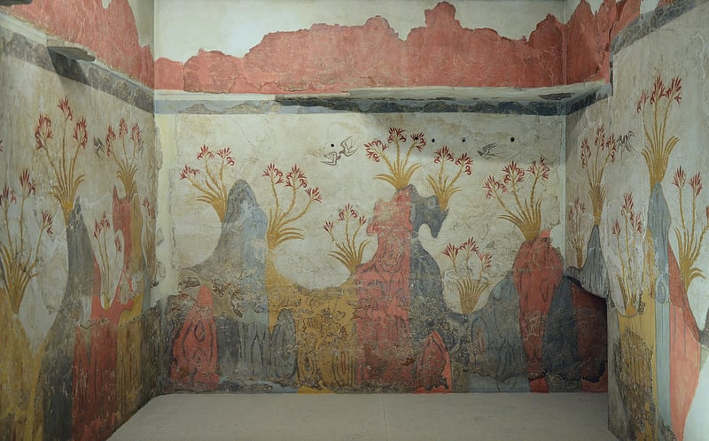 Fresky z náleziska v Akrotiri